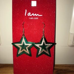 Star holiday earrings